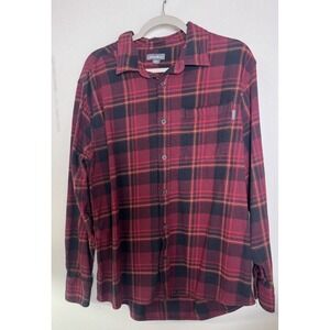 Eddie Bauer Men's Flannel‎ Shirt Size XL Red